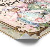 Parfumflessen Rozen Frans Script Poster (Hoek)