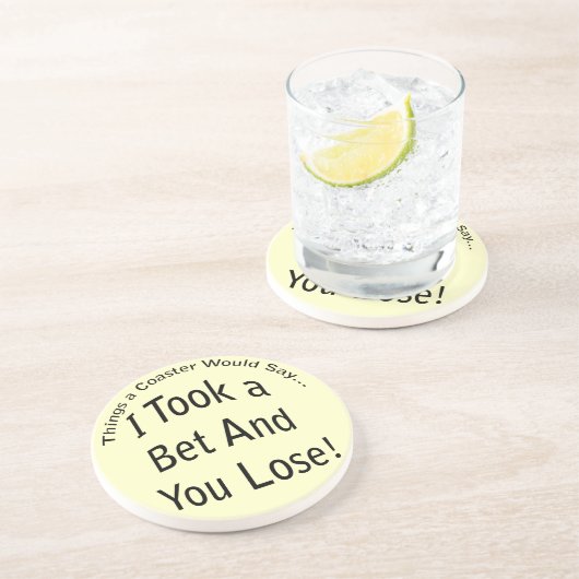 Pari et vous perdez le Dessous de verre (Côté)