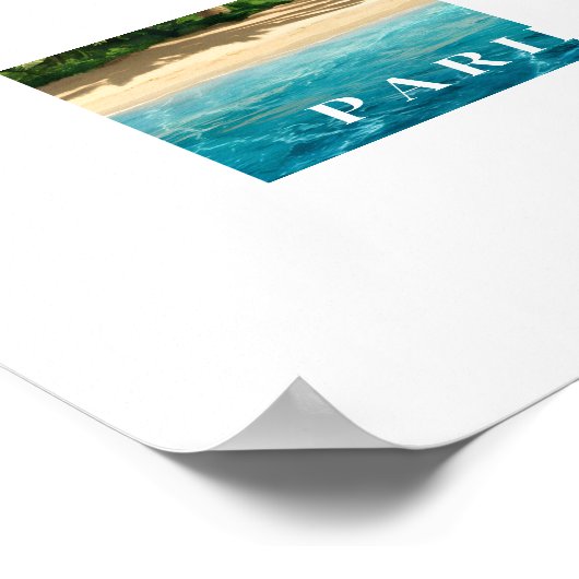 Paridise Tropical Beach Poster (Hoek)