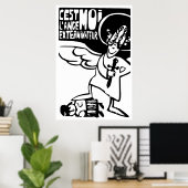 Parijs 1968 Student Graffiti - Engel uitroeien Poster (Thuiskantoor)