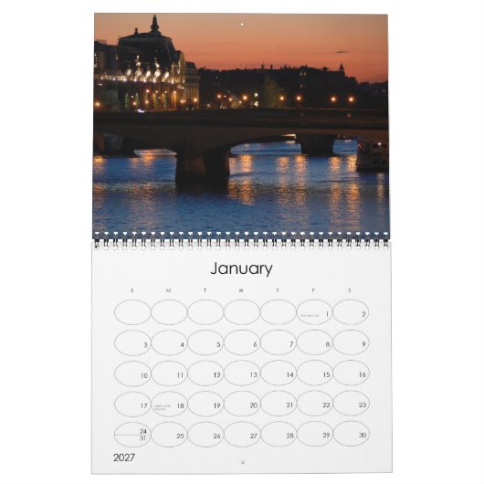 Parijs 2009 kalender (Jan 2027)