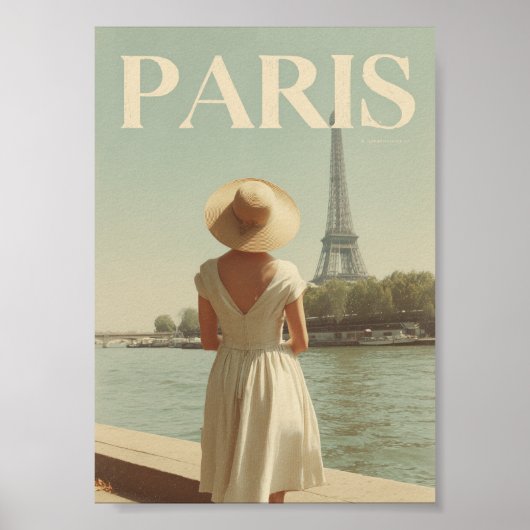 Parijs 50s vintage poster (Voorkant)