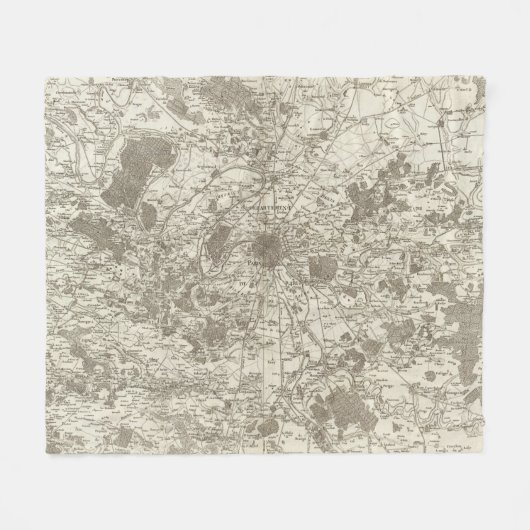 Parijs 5 fleece deken (Voorkant (Horizontaal))