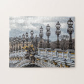 Parijs Alexander III Bridge-lamppoespuzzel Legpuzzel (Horizontaal)