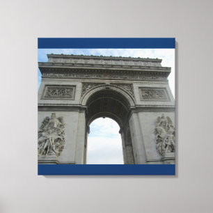Parijs - Arc D'Triomphe Canvas Afdruk