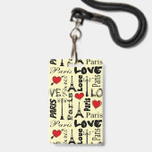 Parijs Badge (Achterkant met lanyard)