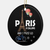 Parijs belt en ik moet naar Frankrijk Keramisch Ornament (Links)