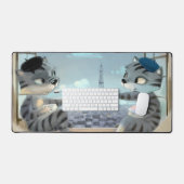 Parijs bij Day Desk Mat (Keyboard & Muis)