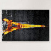 Parijs bij Night & Eiffel Tower Ghost/surreal art Legpuzzel (Horizontaal)