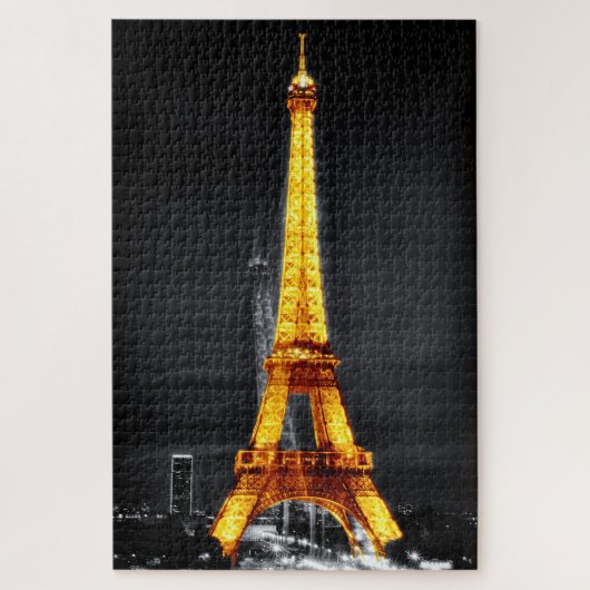 Parijs bij Night & Eiffel Tower Ghost/surreal art Legpuzzel (Verticaal)