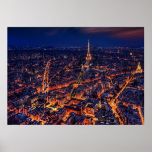 Parijs bij Night Poster