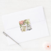  Parijs — Birdcage Vierkante Sticker (Envelop)