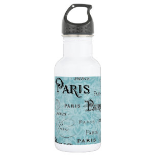 Parijs Blauwe Damask Waterfles