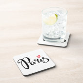 Parijs borstel met hart onderzetter (Rechterzijde)