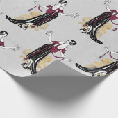  Parijs Bourgogne en Faux Gold Wine Cadeaupapier (Hoek)