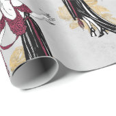  Parijs Bourgogne en Faux Gold Wine Cadeaupapier (Rol Hoek)