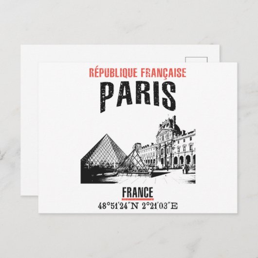 Parijs Briefkaart (Voorkant / Achterkant)