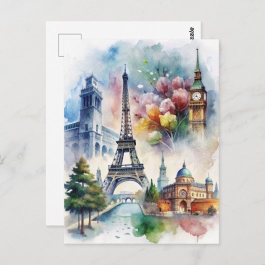 Parijs Briefkaart (Voorkant / Achterkant)