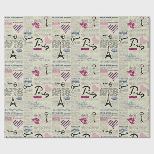 Parijs Cadeaupapier (Vlak)