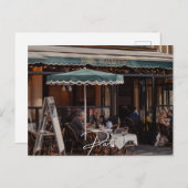 Parijs Café (Parijs) Feestdagenkaart (Voorkant / Achterkant)