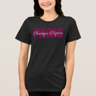 Parijs - Champs-Élysées - Elegant maatwerk Tri-Blend Shirt