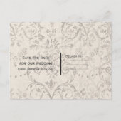 Parijs Chic Elegant Eiffeltoren Save the Date Aankondigingskaart (Achterkant)