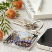 Parijs, de Bloemmarkt van La Madeleine Sleutelhanger (Voorkant Rechts)