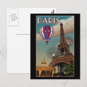 Parijs - de Eiffeltoren Briefkaart (Voorkant / Achterkant)