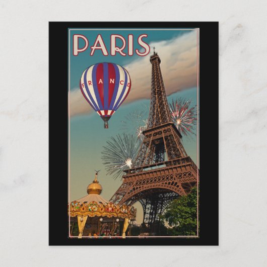 Parijs - de Eiffeltoren Briefkaart (Voorkant)