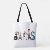 Parijs de stad van liefde tote bag (Achterkant)
