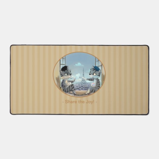 Parijs door Day Desk Mat - Joy (Voorkant)