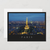 Parijs door Night briefkaart (Voorkant / Achterkant)