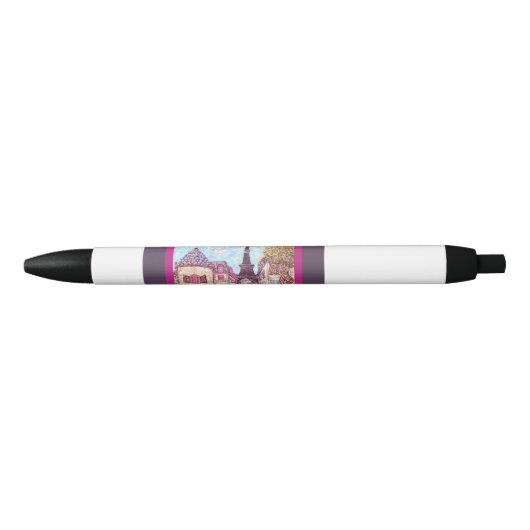 Parijs Eiffel Geïnspireerd Pointillist Art Pen (Voorkant)