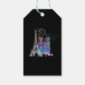 Parijs Eiffel Notre Dame Rainbow Bedankt Cadeau La Cadeaulabel (Achterkant)