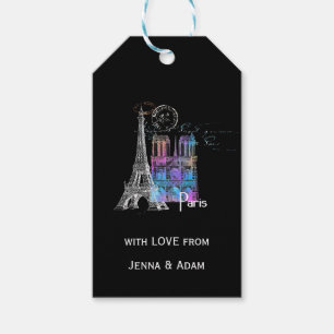Parijs Eiffel Notre Dame Rainbow Frans cadeau Labe Cadeaulabel