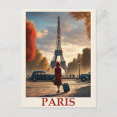 Parijs Eiffel Tower Travel Briefkaart (Voorkant)