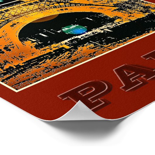 Parijs Eiffeltoren - 03 - Reisposter Poster (Hoek)