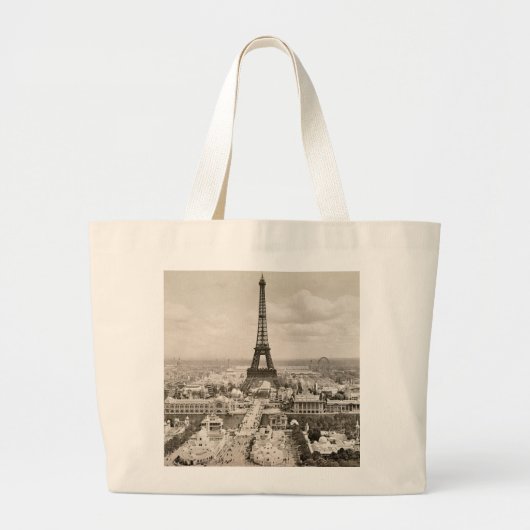 Parijs: Eiffeltoren, 1900 Grote Tote Bag (Voorkant)