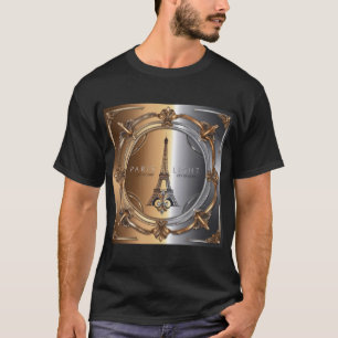 Parijs Eiffeltoren Art - Luxe Metallic Design T-shirt