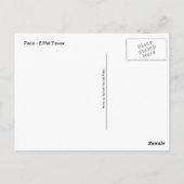 Parijs - Eiffeltoren Briefkaart (Achterkant)