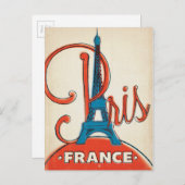 Parijs - Eiffeltoren Briefkaart (Voorkant / Achterkant)