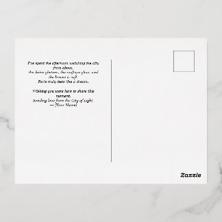 Parijs Eiffeltoren Briefkaart met goudfolie – Eleg