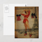 Parijs Eiffeltoren Corset Lingerie Party Briefkaart (Voorkant / Achterkant)