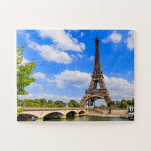 Parijs, Eiffeltoren en de Seine, Frankrijk. Legpuzzel