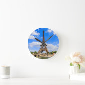 Parijs, Eiffeltoren en de Seine, Frankrijk. Ronde Klok (Huis)