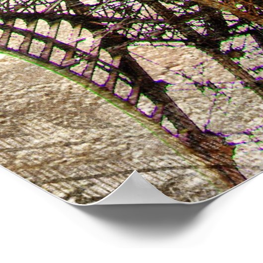  Parijs, Eiffeltoren Poster (Hoek)