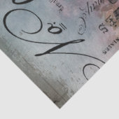 Parijs Elegant Typografie Floral ontkoppeling Tissuepapier (Detail)