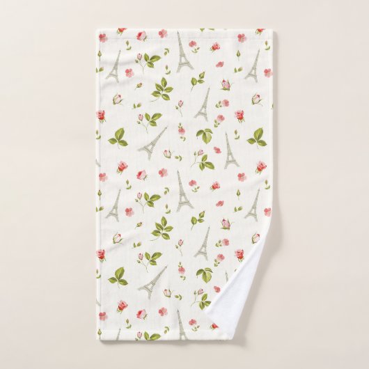 Parijs en Rozen Bad Handdoek (Handdoek)