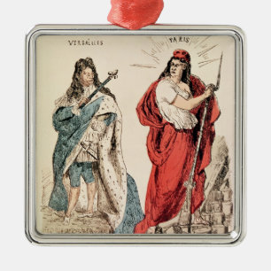 Parijs en Versailles Glaring bij elkaar, 1871 Metalen Ornament