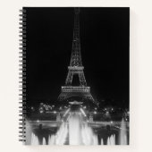 Parijs Fontains Tower Eiffel night Dart Boa Notitieboek (Voorkant)
